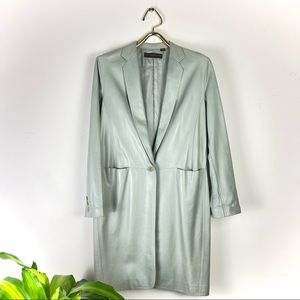 Donna Karan Lamb Skin Leather Trench